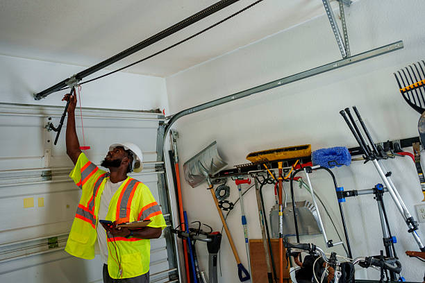 Professional Garage Door Maintenance technician working in New Cumberland, WV